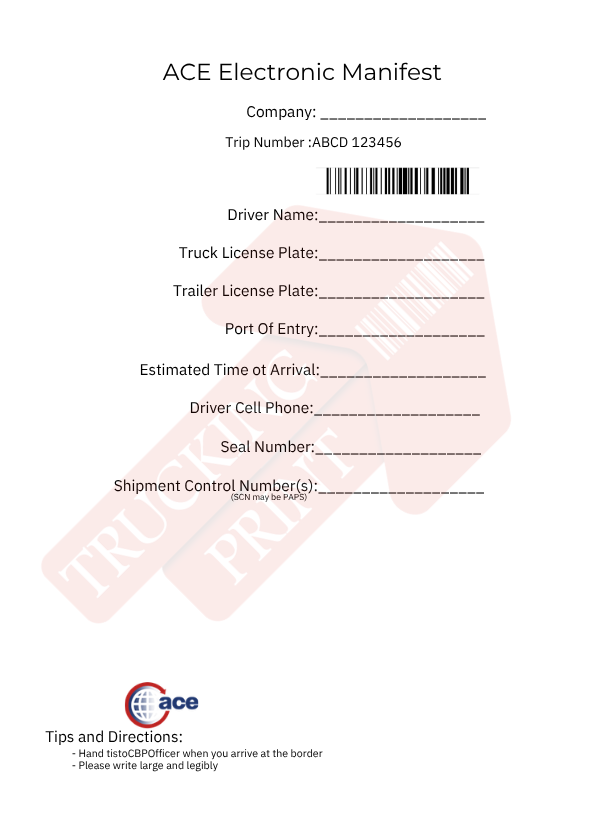 ACE Manifest Lead Sheets