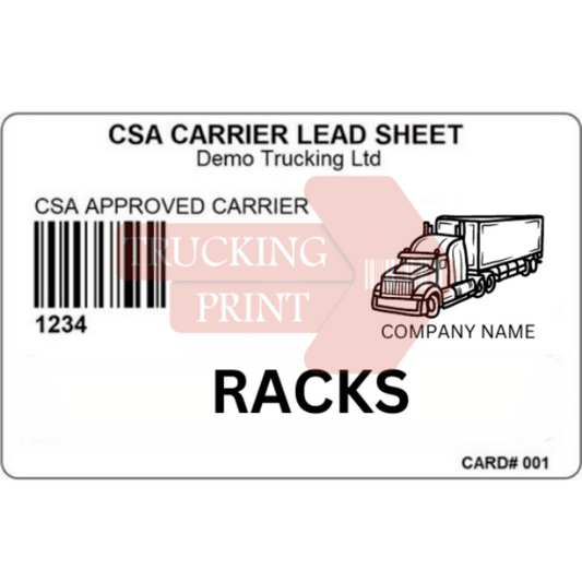 CSA Lead Sheet (Racks)