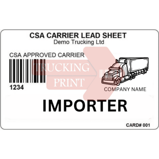 CSA Lead Sheet (Importer)