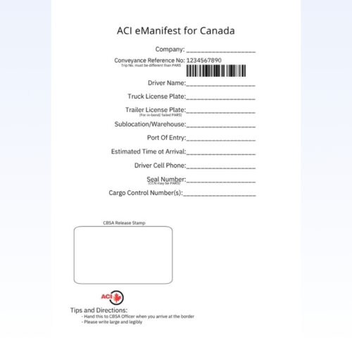 ACE Manifest Lead Sheets ( Soft Copy)